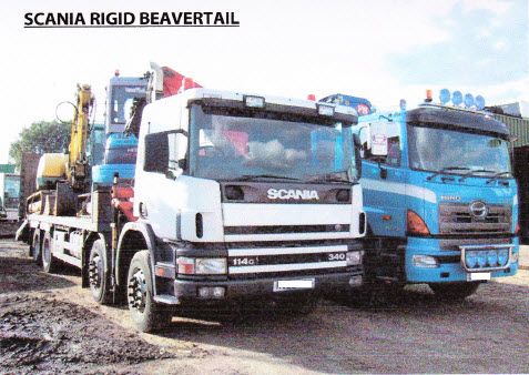 Haulage service from Able Plant Services - Scania Rigid Beavertail