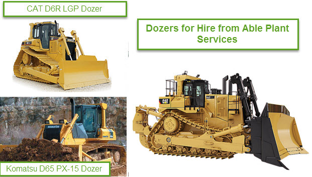 Dozers for Hire from Able Plant Services