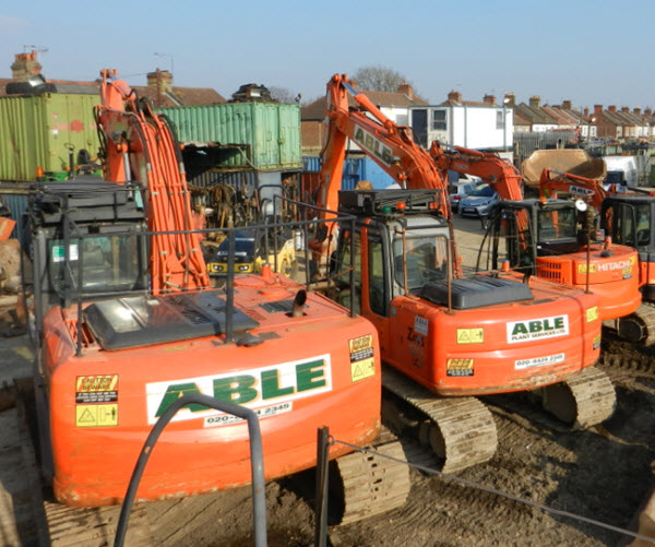 Heavy Excavators from Able Plant Services in Harrow, North West London